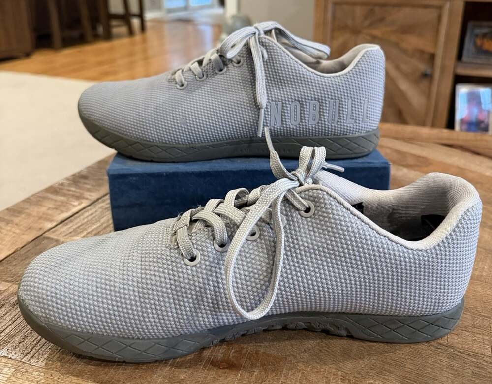 NOBULL SuperFabric Trainer Gray Men’s 10 Women’s 11.5 CrossFit Shoes - Picture 2 of 10